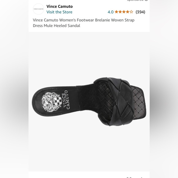 Vince Camuto Women's Footwear Brelanie Woven Strap
Dress Mule Heeled Sandal - Picture 4 of 7